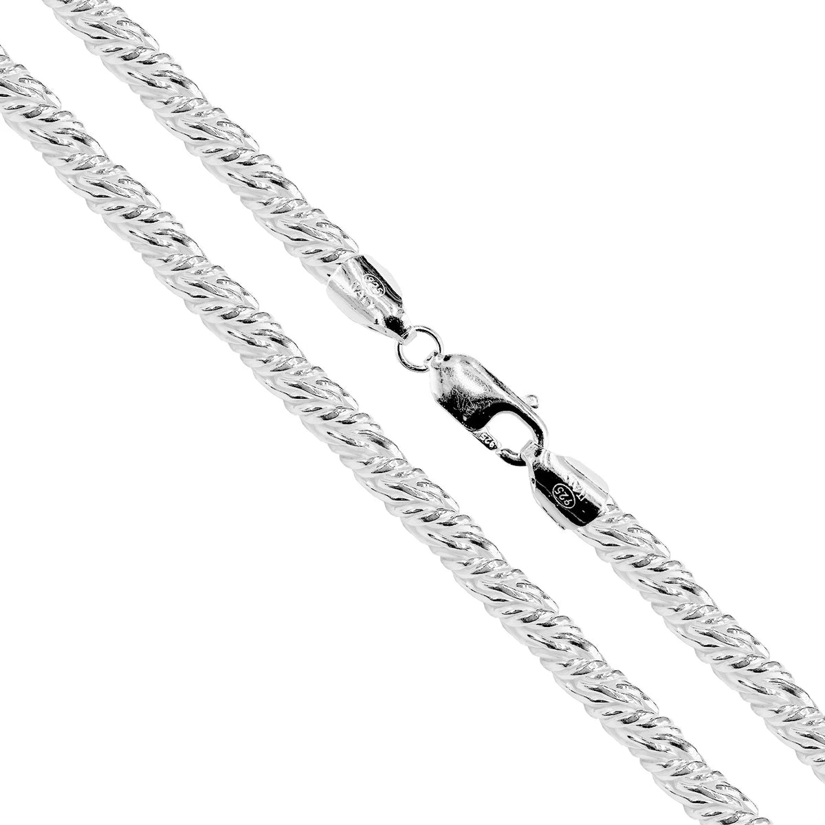 Sterling Silver Bulk / Spooled Round Foxtail Chain in Sterling Silver (1.60  mm - 3.20 mm)