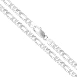 Figaro 220 - 9.8mm - Sterling Silver Figaro Chain Necklace