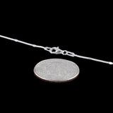 Snake Flat 025 - 1.1mm - Sterling Silver Snake Flat Chain Necklace