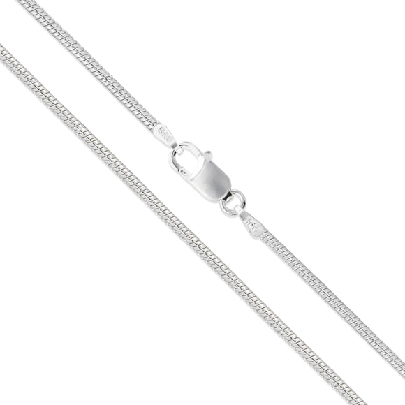 Snake 160 - 1.6mm - Sterling Silver Flexible Snake Chain Necklace