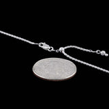 Wheat Adjustable 030 - 1.2mm - Sterling Silver Wheat Adjustable Chain Necklace