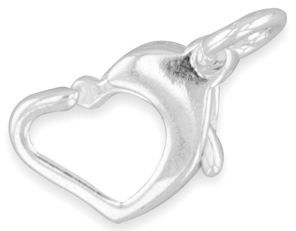 Heart Clasp - 16mm - Sterling Silver