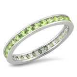 Peridot CZ Cute Elegant Simple Thumb Ring .925 Sterling Silver Band Sizes 4-10