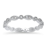 Eternity Band Designer Clear CZ Cute Ring New .925 Sterling Silver Sizes 4-10