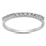 White CZ Beautiful Wedding Ring .925 Sterling Silver Engagement Band Sizes 5-10