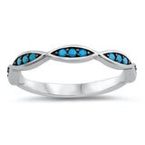 Turquoise Marquise Evil Eye Dainty Ring New .925 Sterling Silver Band Sizes 4-10