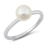 Freshwater Pearl Unique Ring New .925 Sterling Silver Band Sizes 4-10