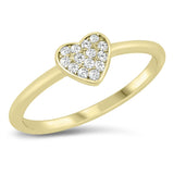 Clear CZ Beautiful Promise Heart Ring New .925 Sterling Silver Band Sizes 4-10