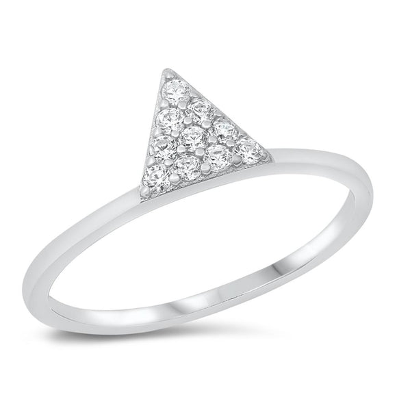 Modern Geometric Boho Triangle Ring New .925 Sterling Silver Band Sizes 4-10