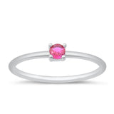 Sterling Silver Ruby CZ Ring