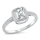 Clear CZ Engagement Wholesale Ring New .925 Sterling Silver Band Sizes 4-10