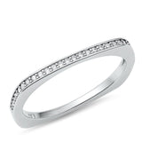 Sterling Silver White CZ Thumb Ring