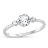 Sterling Silver White CZ Ring