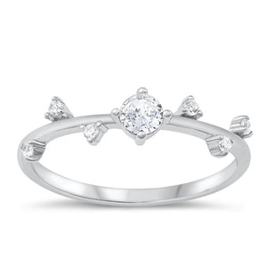 Sterling Silver Clear CZ Ring