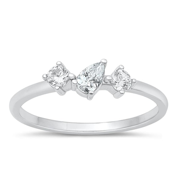 Sterling Silver Clear CZ Ring