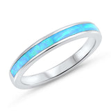 Blue Lab Opal Wedding Ring New .925 Sterling Silver Thumb Band Sizes 4-10