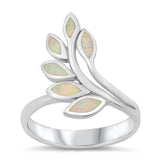 Leaf Plant Wrap Nature Peace Ring New .925 Sterling Silver Band Sizes 5-10