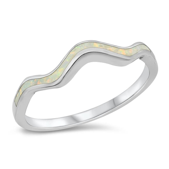 Modern Ocean Wave Ring New .925 Sterling Silver Band Sizes 4-10