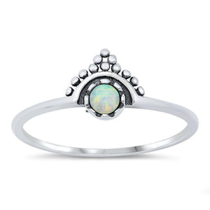 Cute White Lab Opal Wholesale Bali Ring New .925 Sterling Silver Band Sizes 4-10