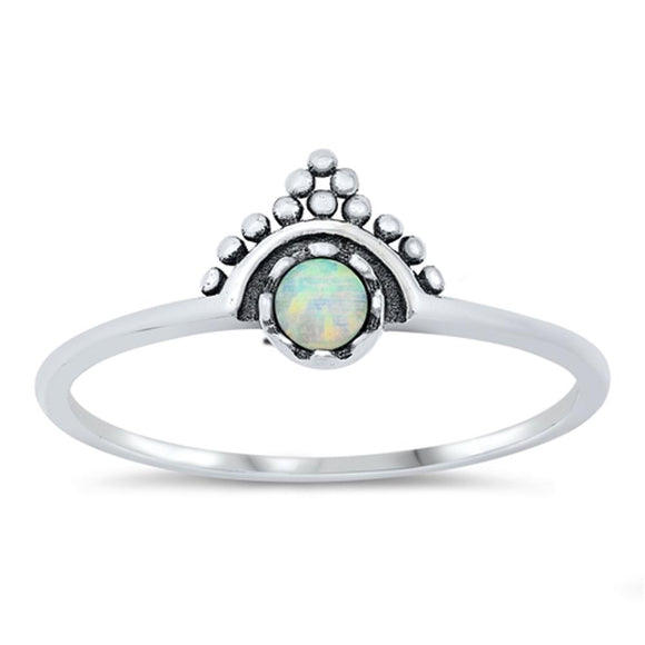 Cute White Lab Opal Wholesale Bali Ring New .925 Sterling Silver Band Sizes 4-10