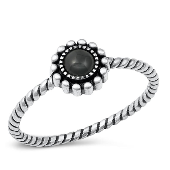 Sterling Silver Black Onyx Ring