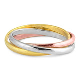 Thin Rose Gold-Tone Rolling Wedding Ring .925 Sterling Silver Band Sizes 5-10