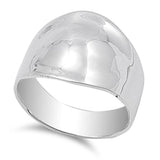 High Polish Wide Dome Large Fashion Ring New 925 Sterling Silver Band Sizes 6-10