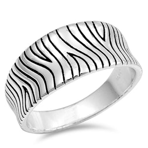 Oxidized Wave Etched Flame Wedding Ring New .925 Sterling Silver Band Sizes 5-10