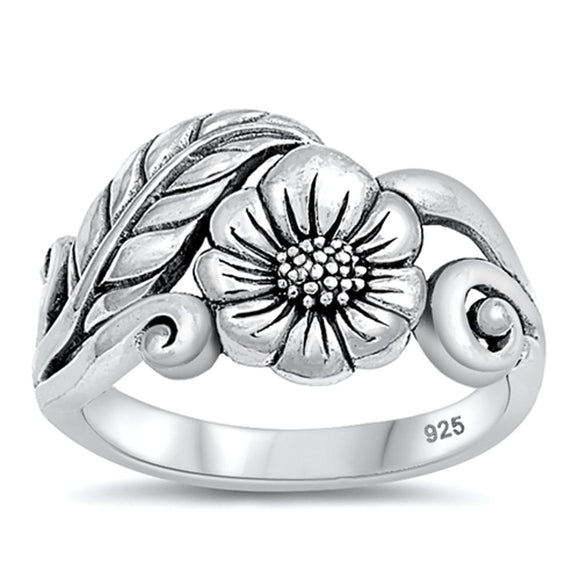 Sterling Silver Plumeria Ring