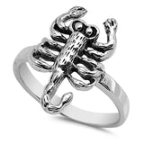 Scorpion Scary Animal Dangerous Antiqued Ring Sterling Silver Band Sizes 4-9