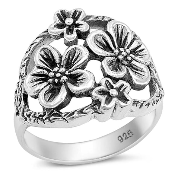 Sterling Silver Flower Ring