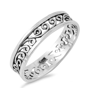 Sterling Silver Woman's Men's Plain Celtic Ring Fashion 925 Band 5mm Sizes 4-12