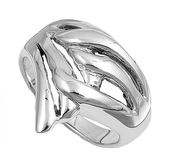 High Polish Criss Cross Knot Cute Ring New .925 Sterling Silver Band Sizes 6-10