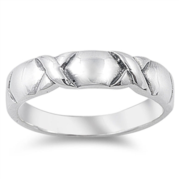 Criss Cross Twist Knot Wedding Love Ring New 925 Sterling Silver Band Sizes 5-9