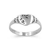 Sterling Silver Baby Ring Simple Heart Solid 925 New 4mm Sizes 1-5