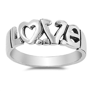 Love Heart Filigree Purity Promise Ring New .925 Sterling Silver Band Sizes 5-10