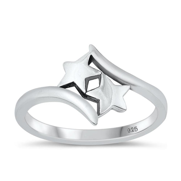 Star Galaxy Wave Infinity Girlfriend Ring .925 Sterling Silver Band Sizes 4-10