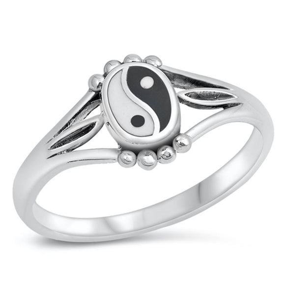 Sterling Silver Yin & Yang Ring