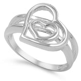 Criss Cross Wave Forever Love Heart Ring New 925 Sterling Silver Band Sizes 5-9