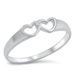 Infinity Link Heart Promise Purity Ring New .925 Sterling Silver Band Sizes 4-9