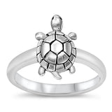 Sterling Silver Woman's Turtle Ring Wholesale Pure 925 Band New 14mm Sizes 4-11