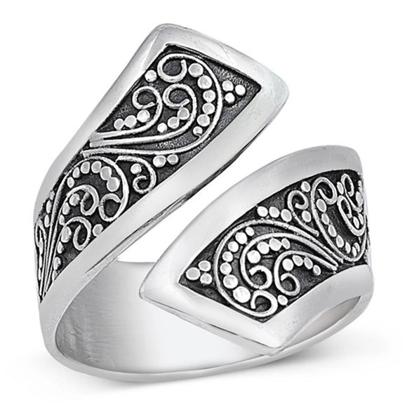 Open Celtic Filigree Design Fashion Ring New 925 Sterling Silver Band Sizes 6-10