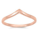 Rose Gold Tone Chevron Wholesale Ring New .925 Sterling Silver Band Sizes 3-10