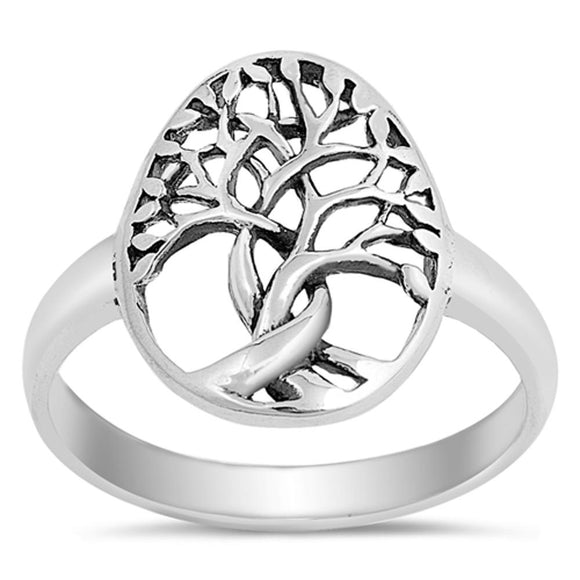 Tree of Life Twisted Knot Branch Ring New .925 Sterling Silver Band Sizes 5-10