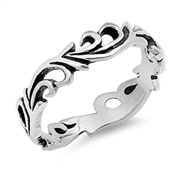 Swirl Design Fashion Wedding Ring New .925 Sterling Silver Band Sizes 4-12