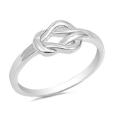 Infinity Knot Love Promise Ring New .925 Sterling Silver Band Sizes 5-10