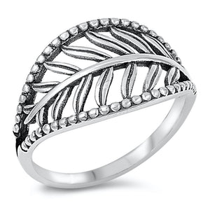 Sideways Leaf Fashion Wholesale Ring New .925 Sterling Silver Band Sizes 5-10