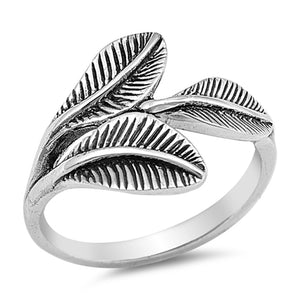 Leaf Branch Fashion Popular Ring New .925 Sterling Silver Band Sizes 4-10