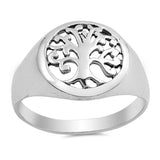 Filigree Tree of Life Cutout Ring New .925 Sterling Silver Band Sizes 5-10