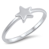 Classic Star Ring New .925 Sterling Silver Cute Simple Band Sizes 5-12